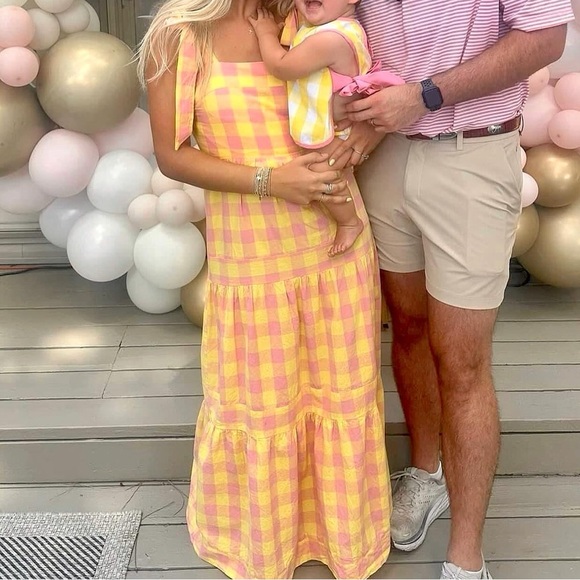 Aura Gingham Maxi Dress - Picture 1 of 7